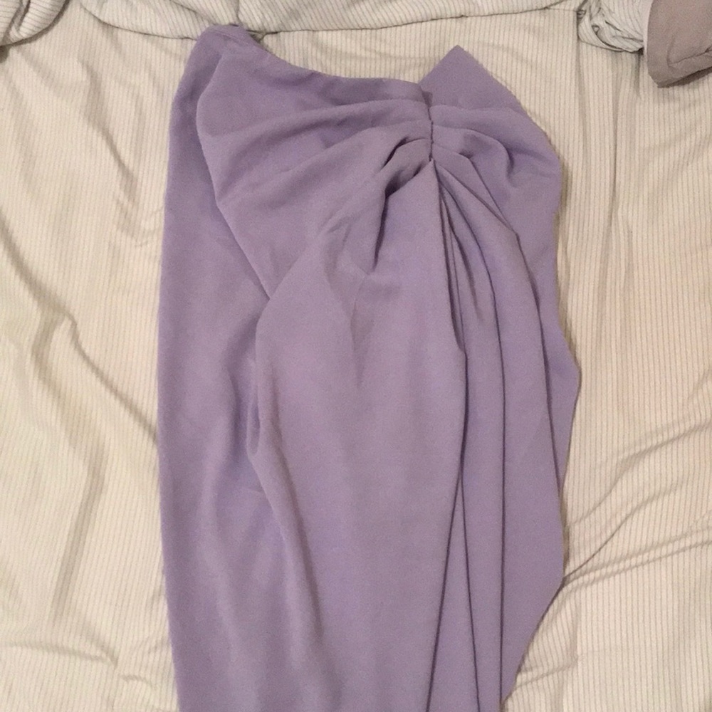 long purple skirt
